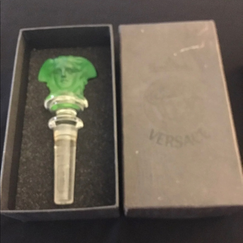 Authentic Versace crystal wine stopper